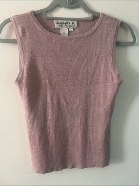 Joseph A vintage silk pink metallic tank top